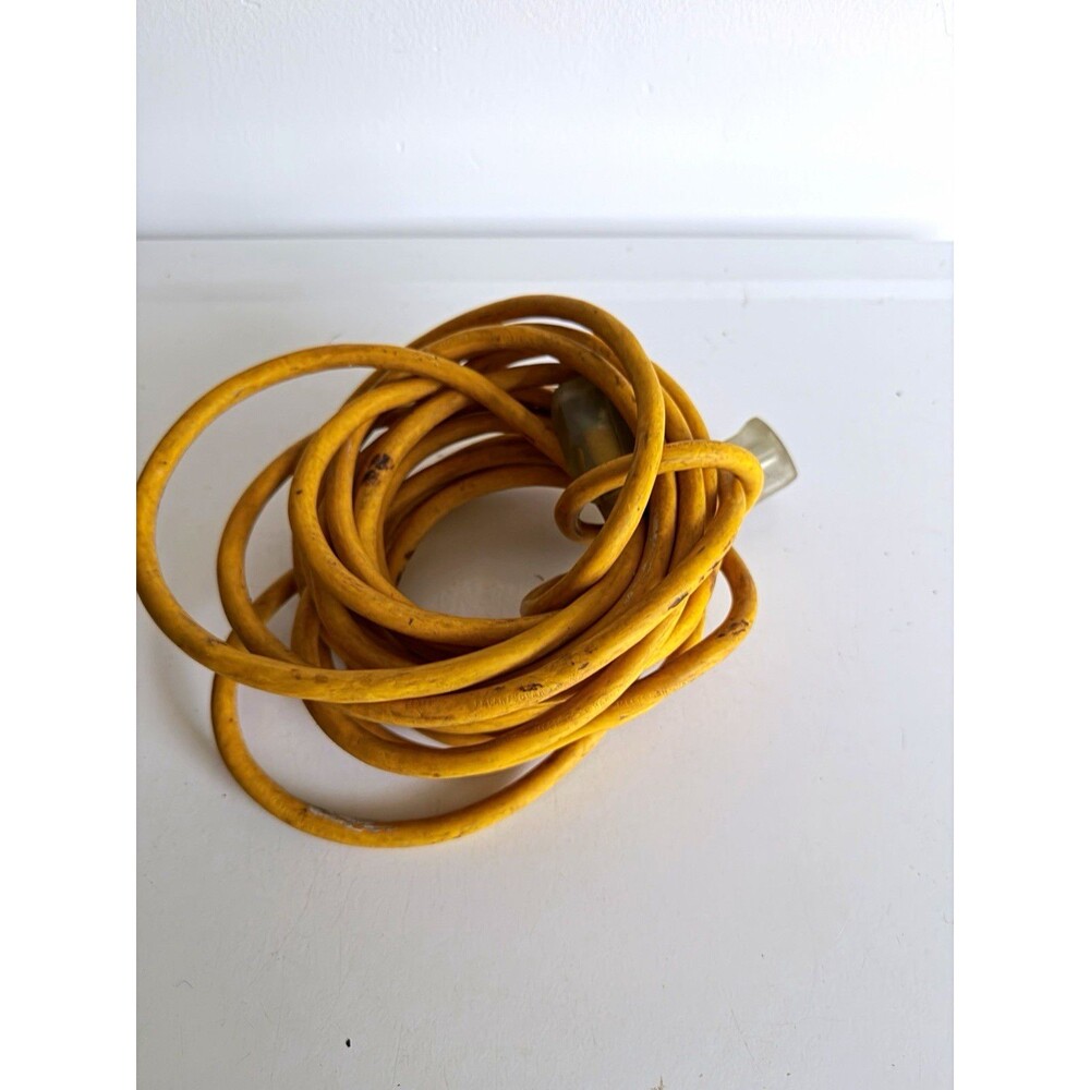 Yellow 15.1ft+ Extension Cord 1 Outlet US Plug 120V Indoor/Outdoor Rubber